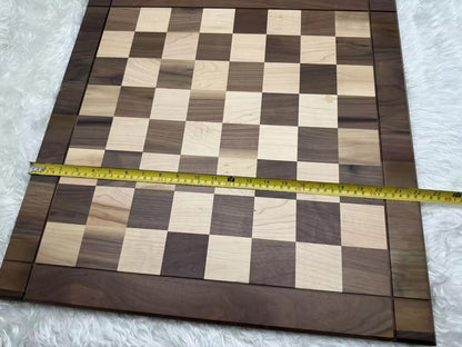 North American Walnut Solid Wood Chessboard 56cm x 56cm Natural Luxury Craftsmanship