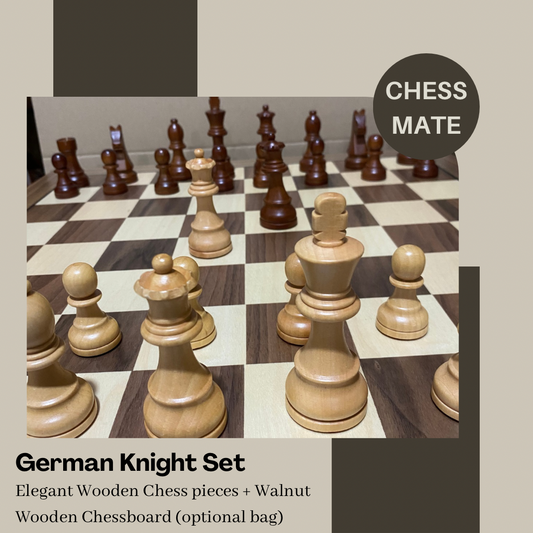 Chessmate • German Knight Classic Wooden Chess Set