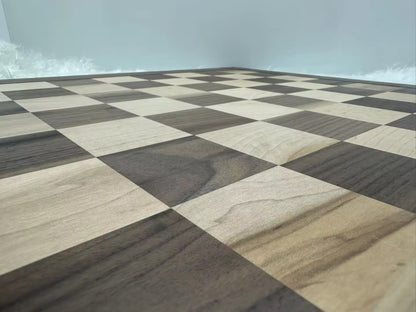 North American Walnut Solid Wood Chessboard 56cm x 56cm Natural Luxury Craftsmanship