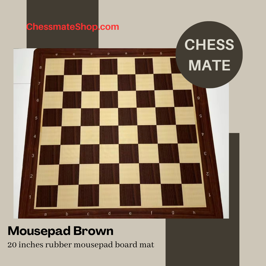 Wood Grain Rubber Mousepad Chess Board