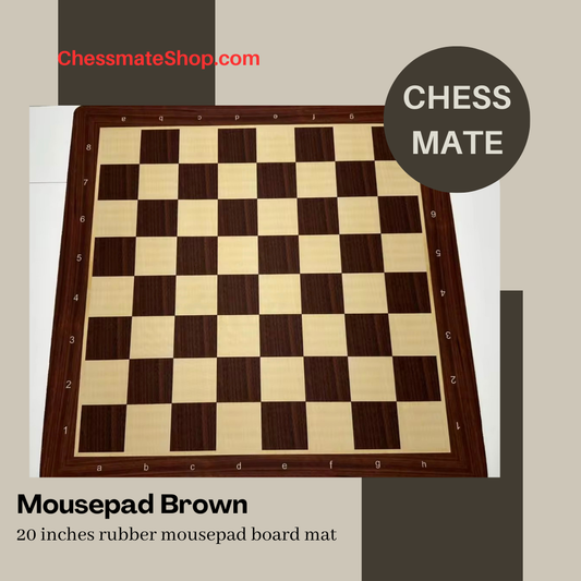 Wood Grain Rubber Mousepad Chess Board