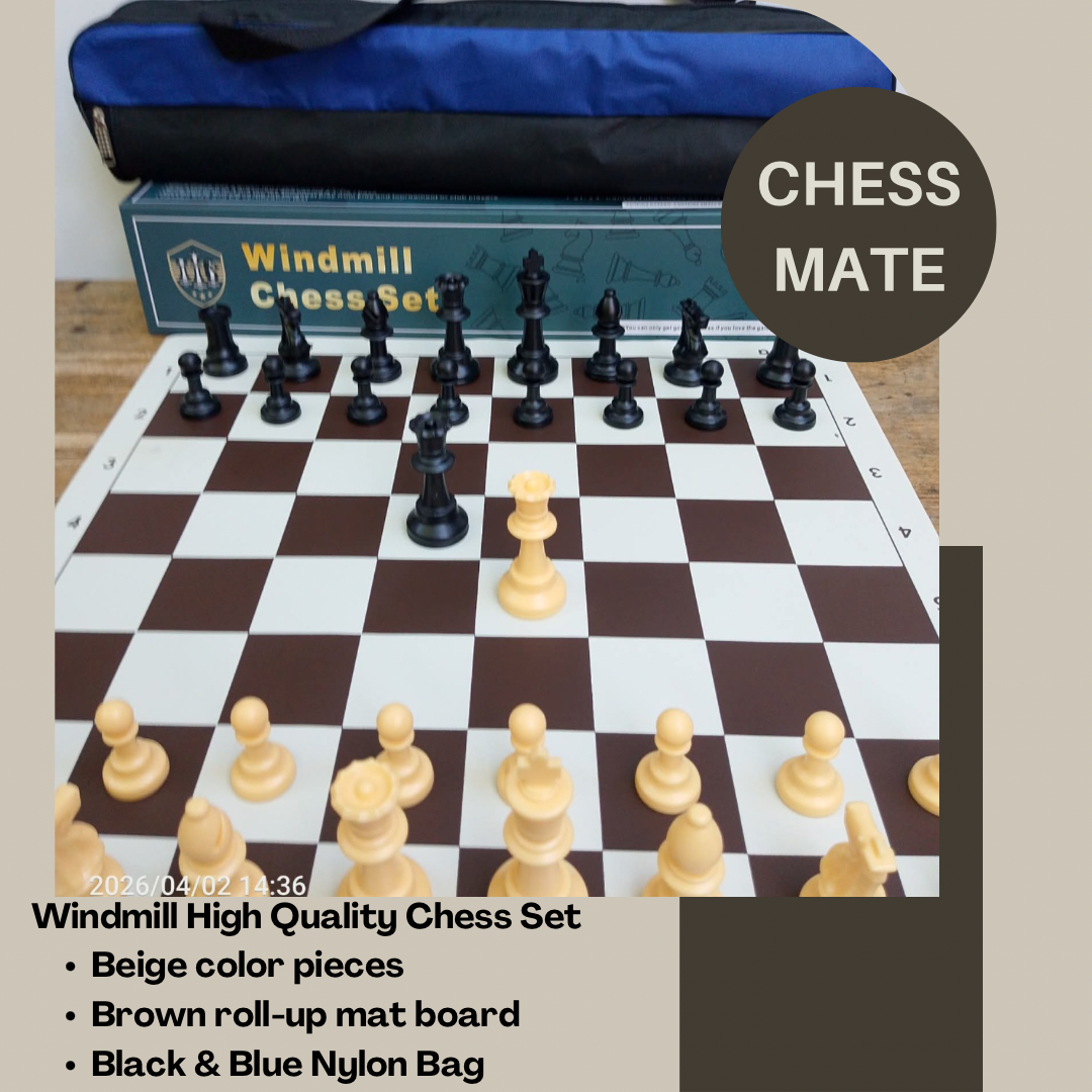 Windmill High Quality Tournament Chess set(Pieces + board + bag)