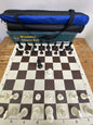 Windmill Staunton Emisario Design Chess set (chess pieces + roll-up mat board + Nylon tube bag)