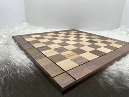 North American Walnut Solid Wood Chessboard 56cm x 56cm Natural Luxury Craftsmanship