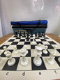 Windmill Staunton Emisario Design Chess set (chess pieces + roll-up mat board + Nylon tube bag)