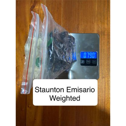 Windmill Staunton Emisario Design Chess set (chess pieces + roll-up mat board + Nylon tube bag)