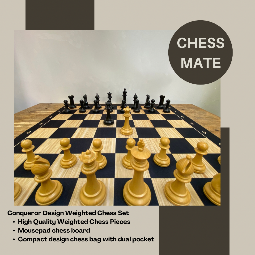 High Quality Conqueror Style Chess Pieces (weighted)