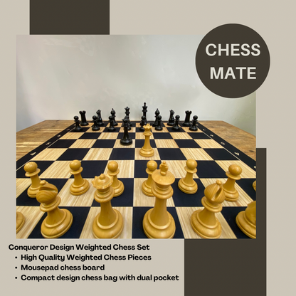 High Quality Conqueror Style Chess Pieces (weighted)