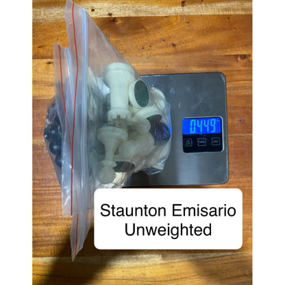 Windmill Staunton Emisario Design Chess set (chess pieces + roll-up mat board + Nylon tube bag)