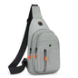 High quality cute crossbody waterproof zipper pockets sling men black gray straps