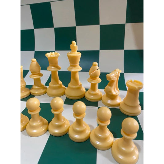 DeLuxe Solid chess set(Chess Pieces + Mousepad Board + Nylon Tube Bag)