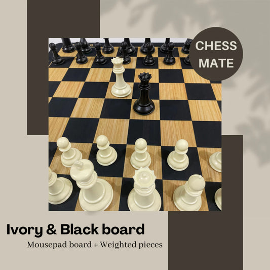 Staunton Premium chess set (pieces + mousepad board)