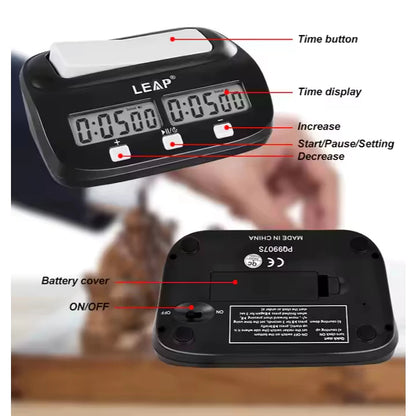 Leap Chess Clock with Bonus and Delay PQ9907s