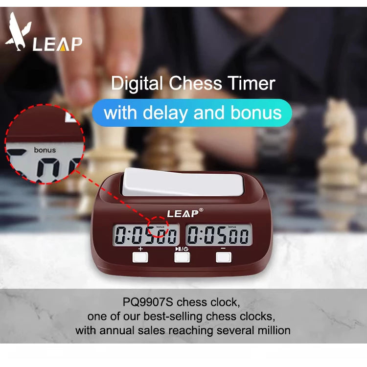 Leap Chess Clock with Bonus and Delay PQ9907s