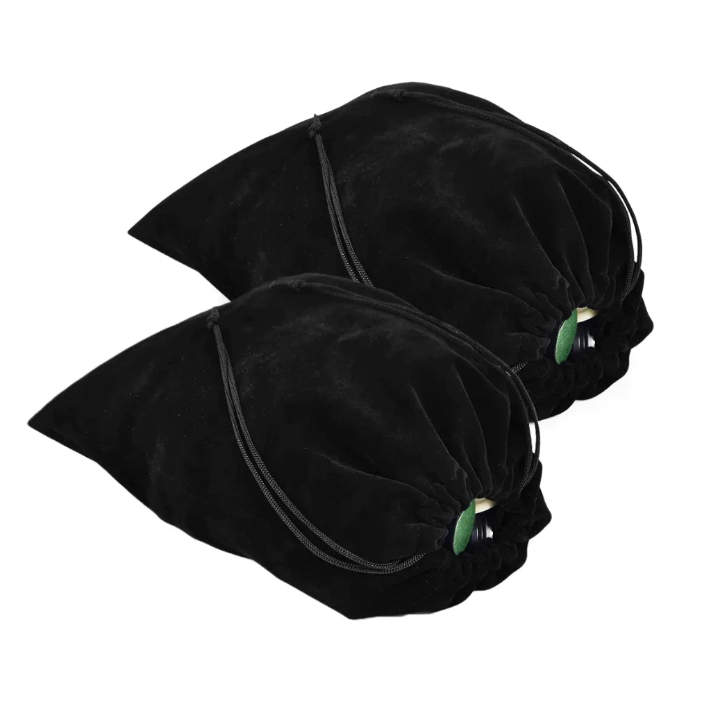 Leap QUALITY VELVET DRAWSTRING CHESS PIECE POUCH - Black