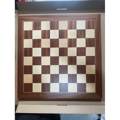 Mahogany Wooden Chess Board with elegant three lines design(without notation)
