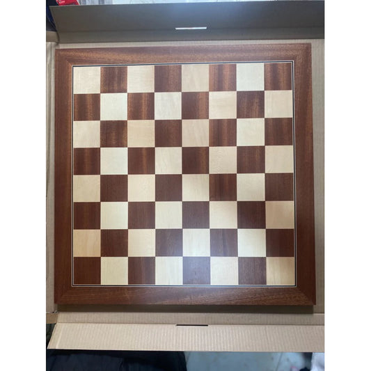Mahogany Wooden Chess Board with elegant three lines design(without notation)