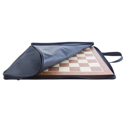 Mahogany Wooden Chess Board with elegant three lines design(without notation)