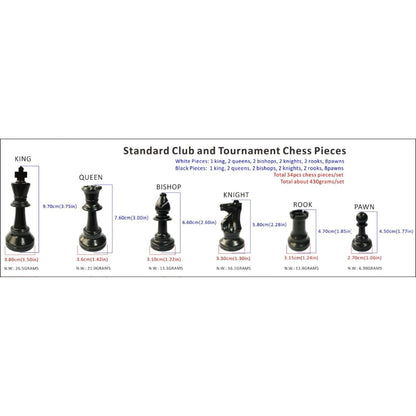 Windmill High Quality Tournament Chess set(Pieces + Mousepad board + bag) - e4