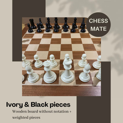 Staunton Premium chess set (Leap Wooden Chessboard + Triple-weighted Chess pieces)