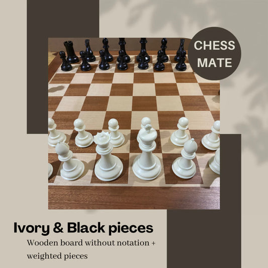 Staunton Premium chess set (Leap Wooden Chessboard + Triple-weighted Chess pieces)