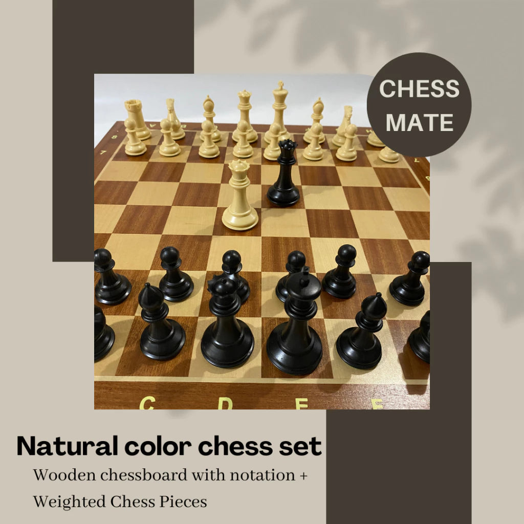 Staunton Premium chess set (Leap Wooden Chessboard + Triple-weighted Chess pieces)