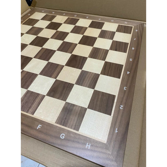 Chessmate ® • Leap Deluxe Walnut Chess Wooden Board High Grade Wood (Board only with notation)