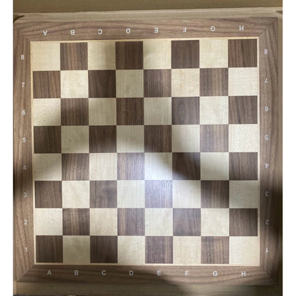 Chessmate ® • Leap Deluxe Walnut Chess Wooden Board High Grade Wood (Board only with notation)