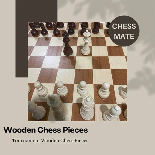 Staunton Series Triple Weight Wooden Chess Set (Wooden Board + Wooden Pieces)