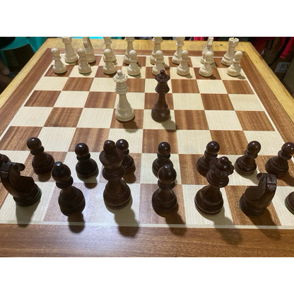 Staunton Series Triple Weight Wooden Chess Set (Wooden Board + Wooden Pieces)