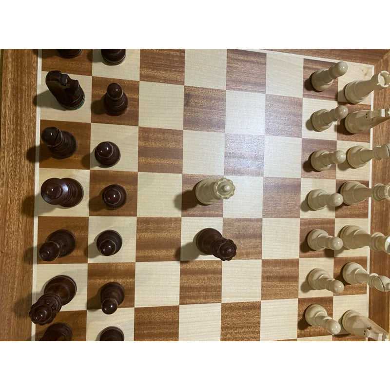Staunton Series Triple Weight Wooden Chess Set (Wooden Board + Wooden Pieces)