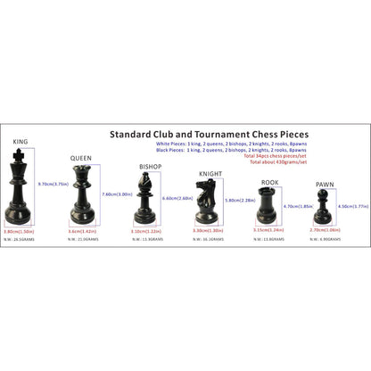 Windmill ® High Quality Standard Club and Tournament Chess Set (pieces only)