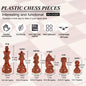 Tournament Germanic knight wooden color chess pieces